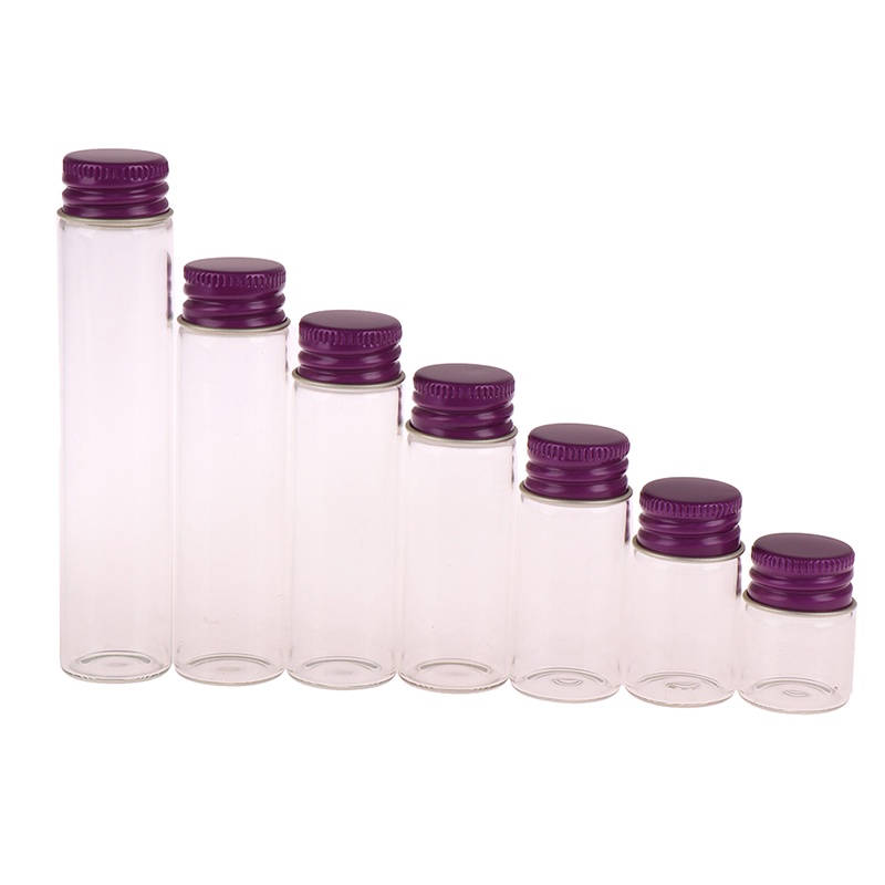 Set 10 lọ thủy tinh nhỏ 5/ 7/ 10/ 14/ 18/ 20/ 26ml bằng nhôm