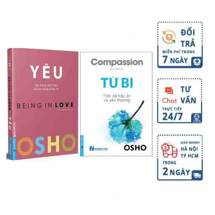 Sách - Combo Đạo, Yêu, Từ Bi, Hạnh Phúc Tại Tâm, Trò truyện vĩ nhân - Tác giả OSHO [First News] (Lẻ, tùy chọn)