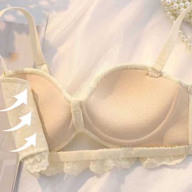 Áo ngực ren đệm dày nâng ngực - Áo lót nữ không gọng hoa cúc tạo khe quyến rũ VALICA A947