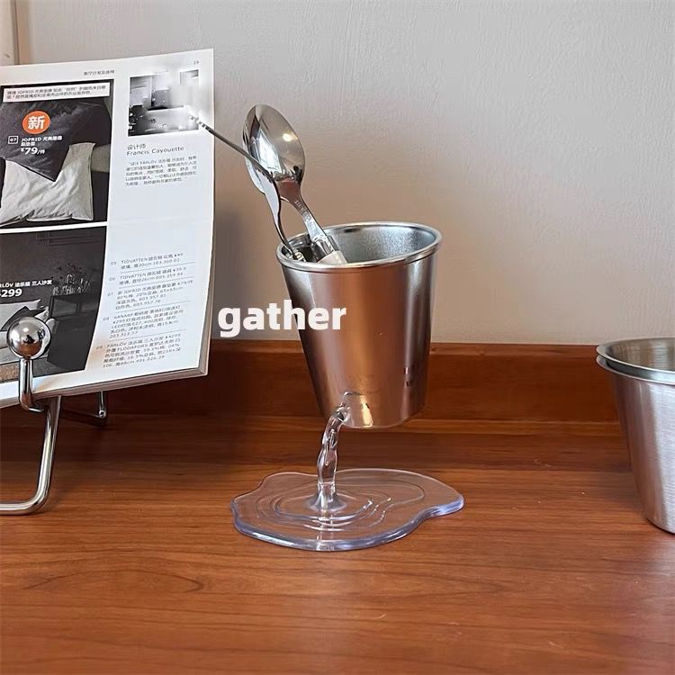 Hộp đựng bút/mỹ phẩm/trang sức để bàn thiết kế lơ lửng hình nước rò rỉ dễ thương