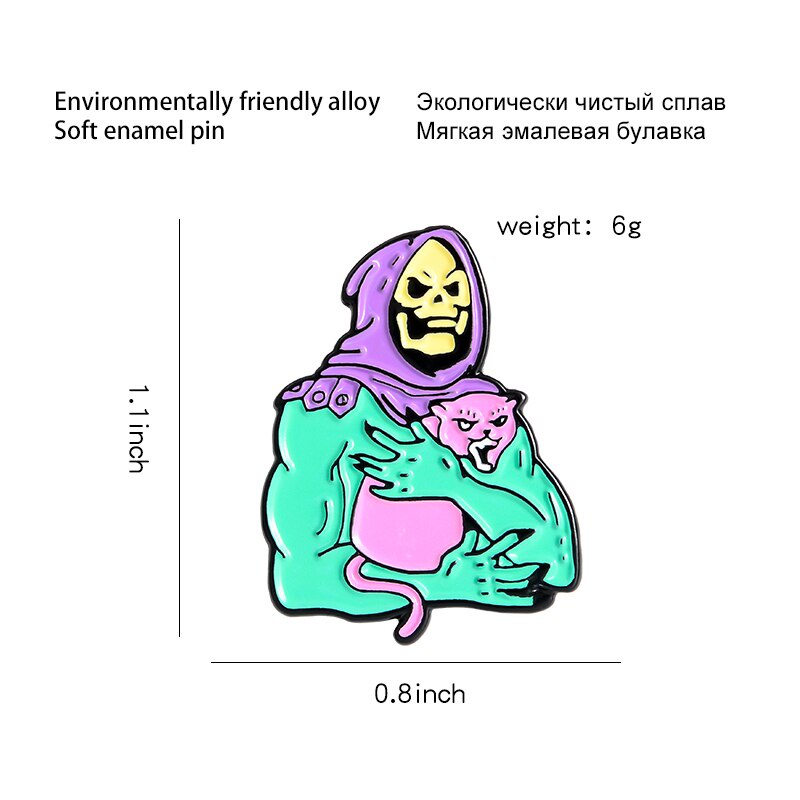 Ghim Cài Áo Hình Bộ Xương Đầu Lâu Phong Cách Gothic Thời Trang Cho Nam Và Nữ
