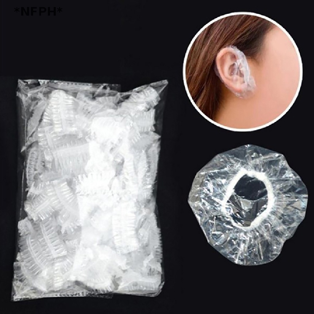 Set 100 Vỏ Bọc Bảo Vệ Tai Chống Thấm Nước Khi Tắm / Nhuộm Tóc