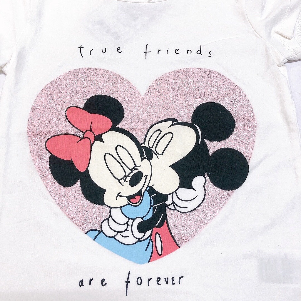 Áo phông H.M trắng mickey minnie