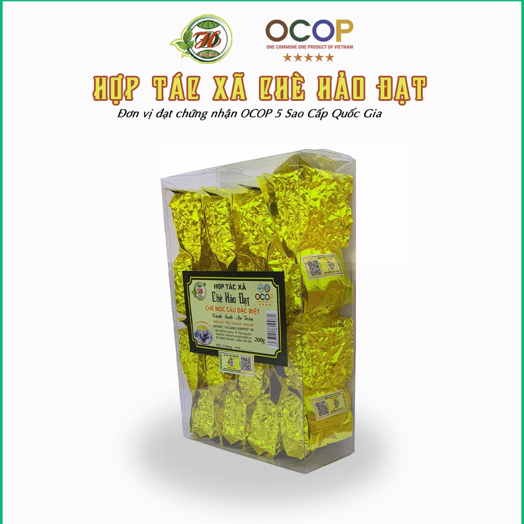 Chè Tân Cương Thái Nguyên Móc Câu Đặc Biệt Hảo Đạt Túi Ấm 200g