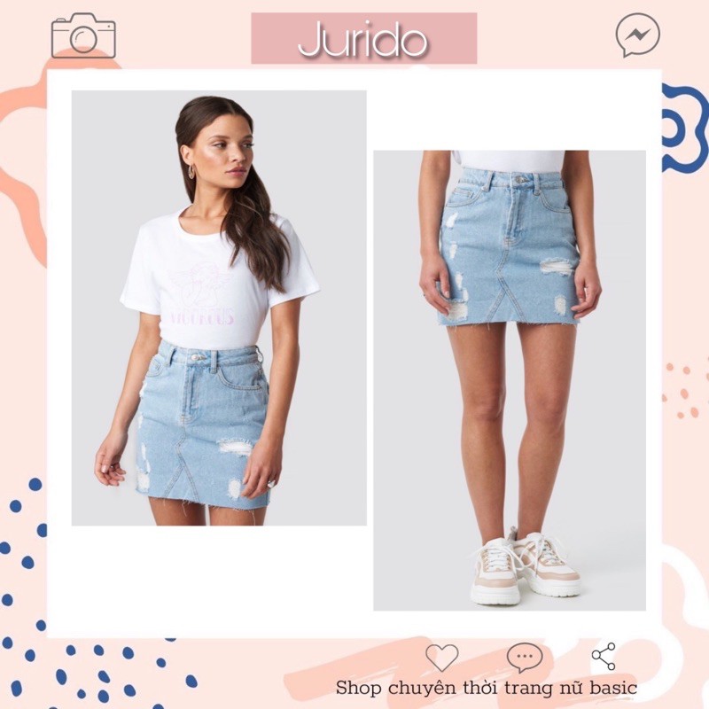 Chân váy jeans dáng ngắn topshop vnxk