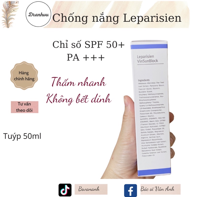 Kem chống nắng Leparisien 50ml
