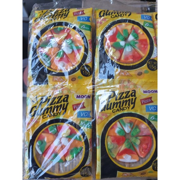 1 dây 10 cái Kẹo dẻo pizza Moon 15g