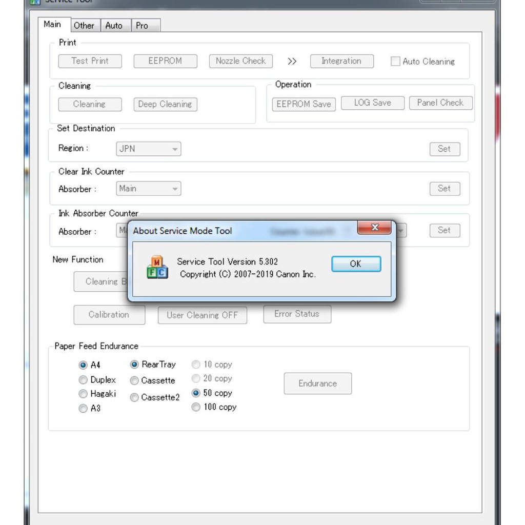 Key reset máy in Canon G1010-g2010-g3010, g1000, g2000, G3000,.....