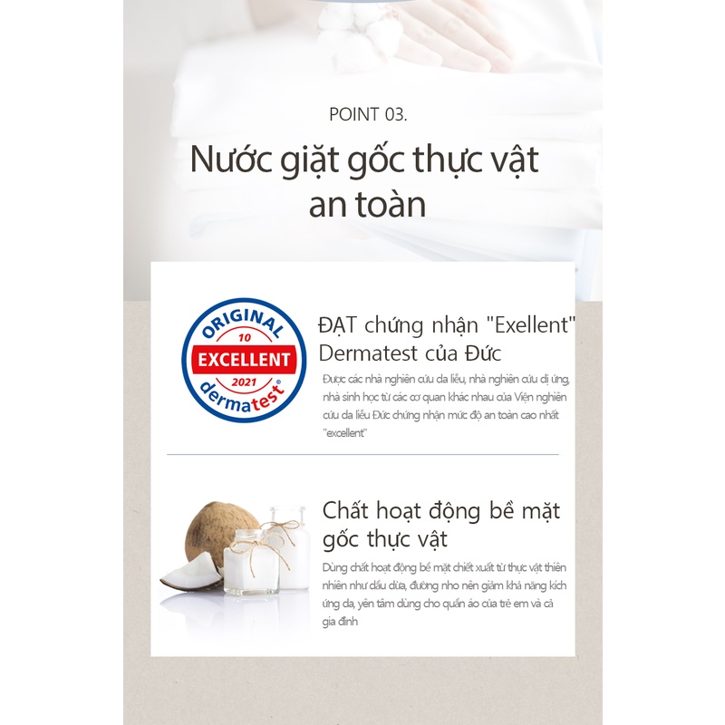 Nước giặt gốc thực vật không kích ứng da - Enbliss Basic Hàn Quốc Can 2,5L