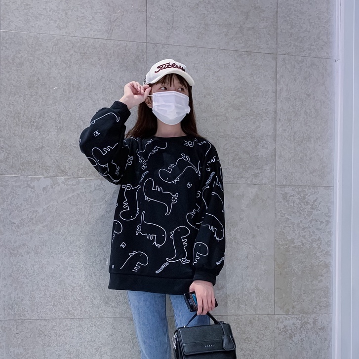 [Mã giảm 0Đ] Áo Sweater Form Rộng Tay Bồng - Áo Swt