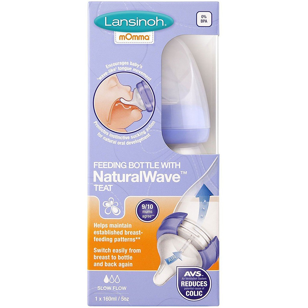 Bình sữa Lansinoh dung tích 160ml và 240ml