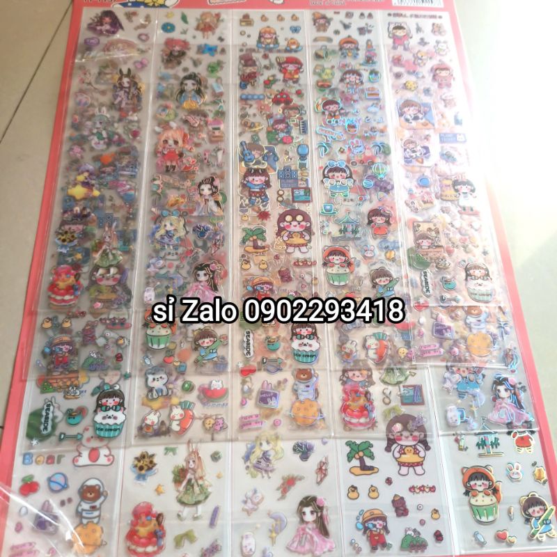 Sỉ Vỉ Dán Sticker Hình Dán Cute siêu đang yêu