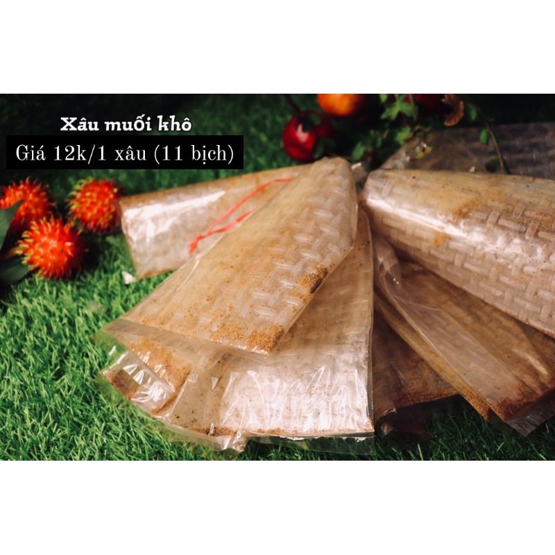 [ĐẶT TRƯỚC] Bánh tráng xâu muối khô (11 bịch/xâu)