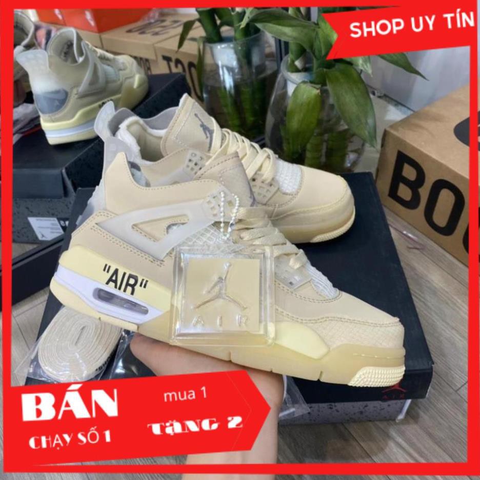 19Giày Sneaker Jordan 4 Off White Full Box Full Phụ Kiện Freeship