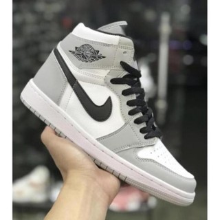 Giày Jordan xám vạch đen cao cổ chuẩn xịn full size nam nữ