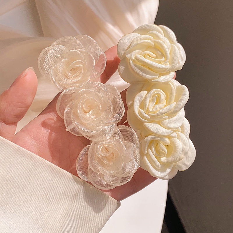 Kẹp Tóc Hình Hoa Trà 2022 Thiết Kế Mới Thời Trang Theo Phong Cách Hàn Quốc