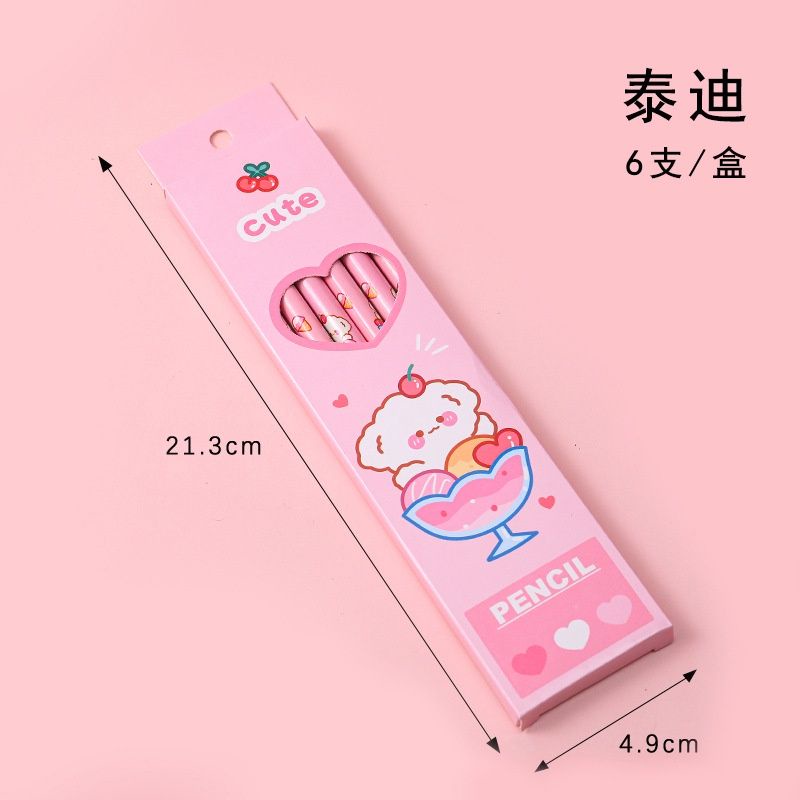 Set 4 bút chì gỗ hình ngộ nghĩnh dễ thương