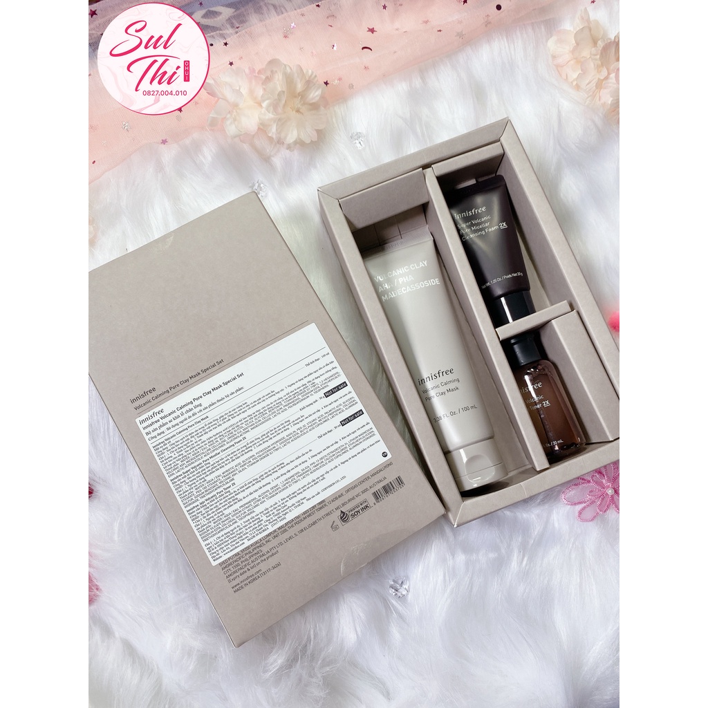 Mặt Nạ Đất Sét Tro Núi Lửa Innisfree Volcanic Calming Pore Clay Mask 100ml