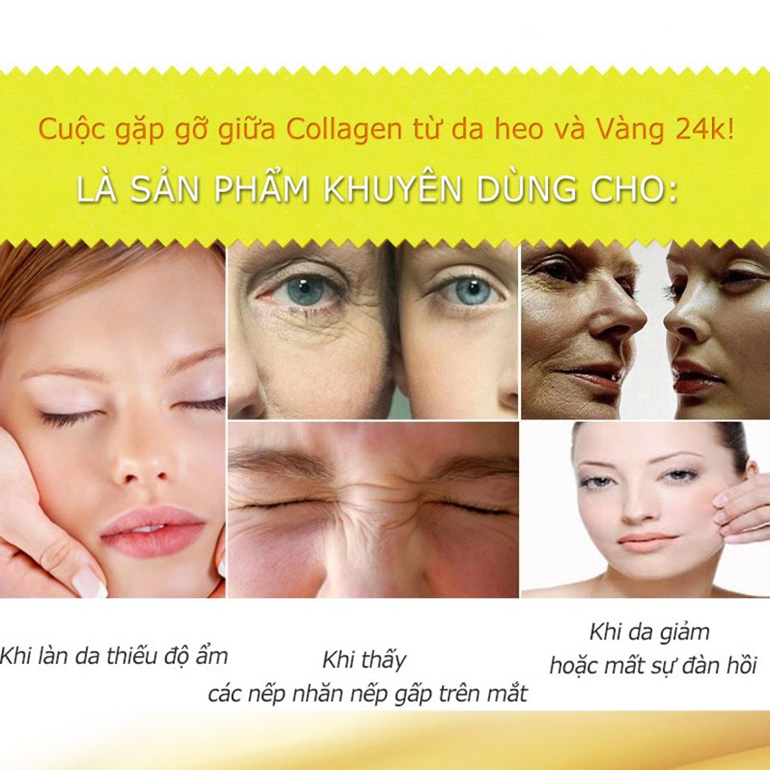 Mặt Nạ Ngủ SNP Gold Collagen Sleeping Pack 6 In 1 Dưỡng Ẩm Tái Tạo Da Tăng Cường Đàn Hồi Cho Da