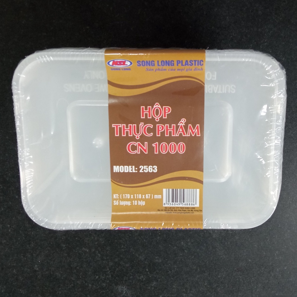 Bộ 10 chiếc hộp thực phẩm CN1000 - Nhựa Song Long