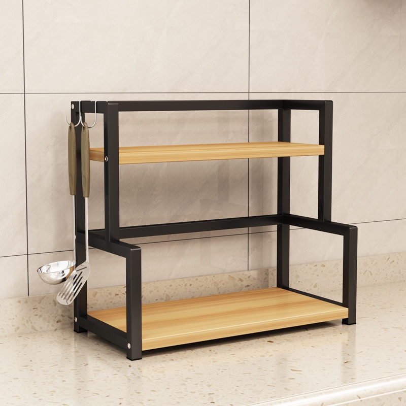 KỆ GIA VỊ HAJI ĐỂ BÀN NHỎ GỌN Chống Nước Chống Xước TIỆN LỢI KHUNG SẮT Phun Sơn Tĩnh Điện  - C04