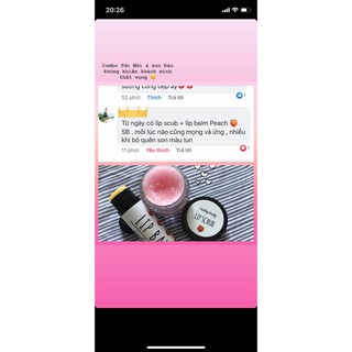 Tẩy TBC môi Đào handmade