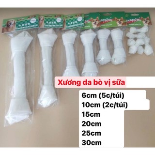 XƯƠNG GẶM DA BÒ SỮA CHÓ MÈO THÚ CƯNG SẠCH RĂNG THƠM MIỆNG BỔ SUNG CANXI LOẠI MẢNG BÁM
