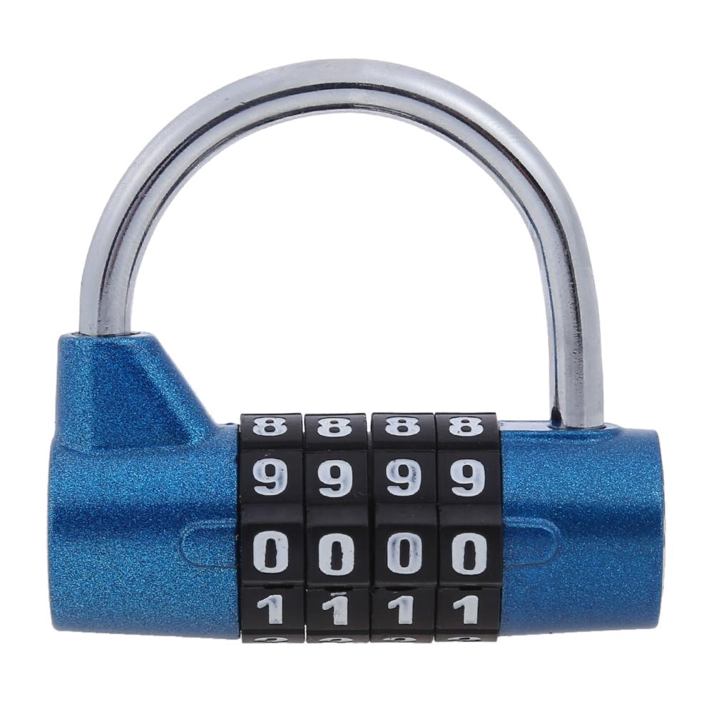 4 Digit Password Safety Lock Wide Shackle Combination Padlock New