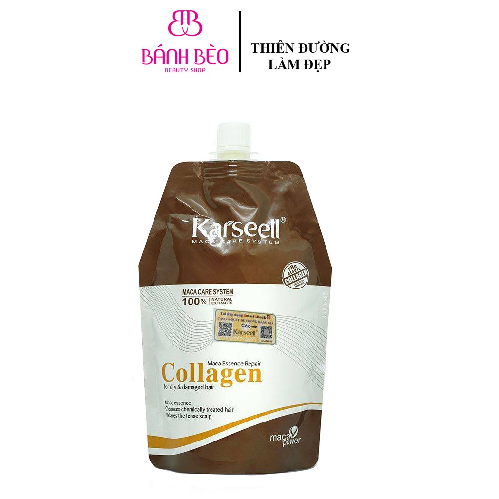 Kem Hấp Tóc Collagen Karseell Maca Dạng Túi 500ML