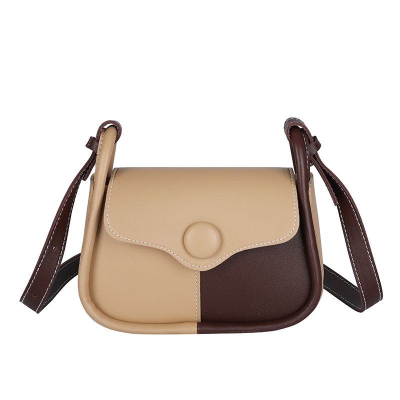 Túi Đeo Chéo Hình Vuông Cỡ Nhỏ Thiết Kế Ghép Nối Đơn Giản Thời Trang Mùa Xuân 2022