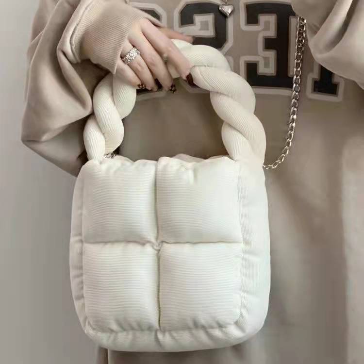 Lingge Túi Đeo Chéo Vai cotton Mềm Thiết Kế Hình Chữ Nhật Mini