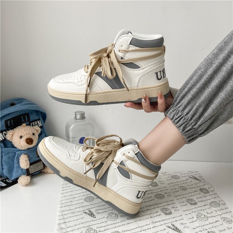 Giày sneaker mũi tròn đế bằng thoáng khí thoải mái thời trang cho nữ