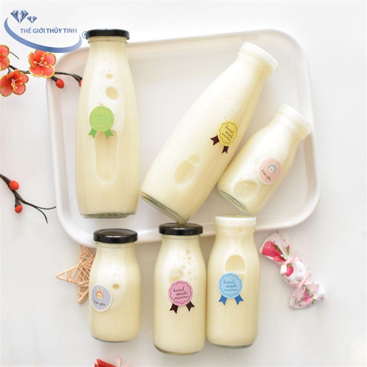 Chai lọ thủy tinh nắp thiếc loại nhỏ 200ml, 300ml, 500ml (Chai trơn) | WebRaoVat - webraovat.net.vn