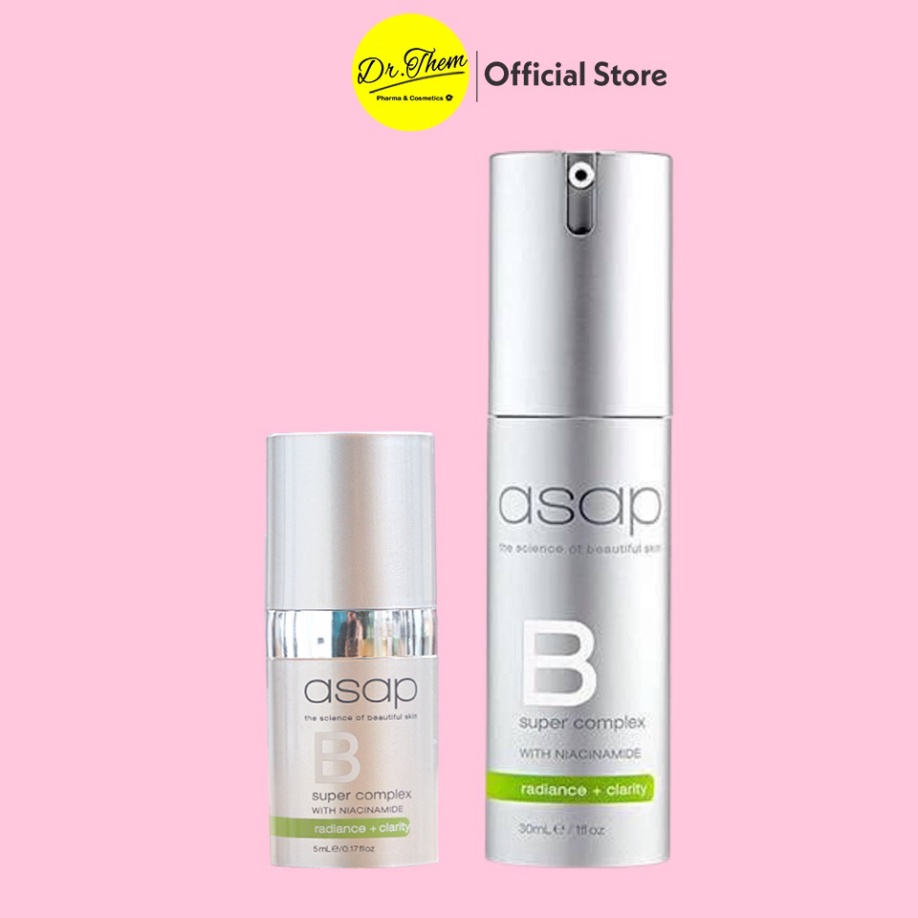 Tinh Chất Asap Super B Complex Serum 5ml & 30ml Niacinamide 13%- Giúp Dưỡng Ẩm, Làm Sáng Da, Ngừa Nếp Nhăn