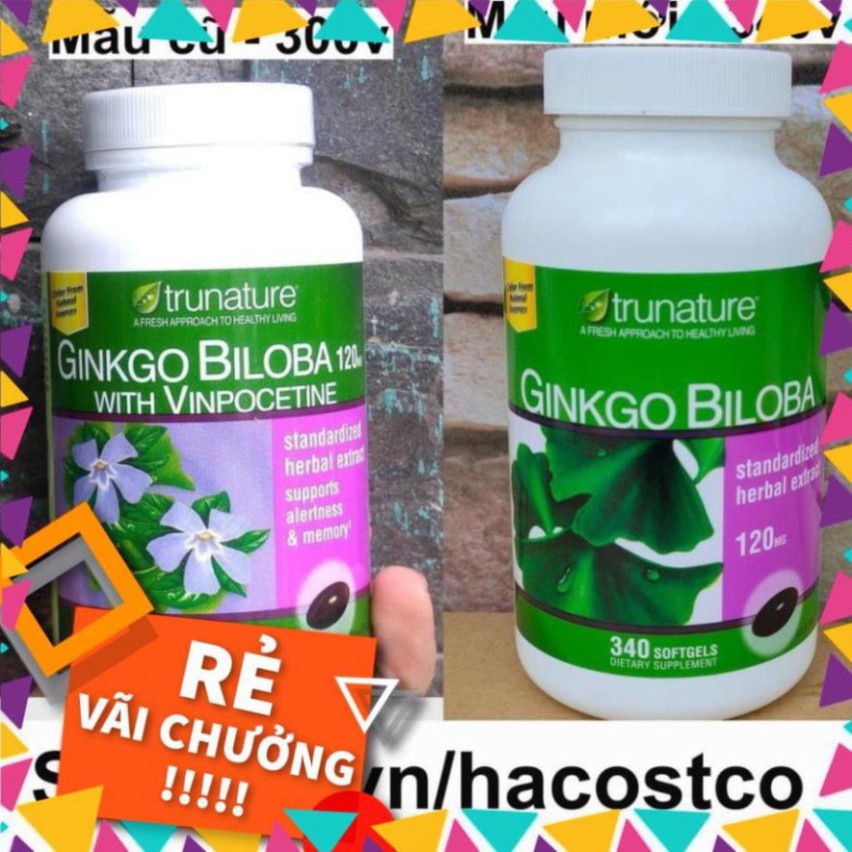 SIÊU GIẢM GIÁ ( KIBO ) Viên uống Trunature Ginkgo Biloba 120mg 300 viên 340 viên từ trái bạch quả tăng cường sức khỏe tr