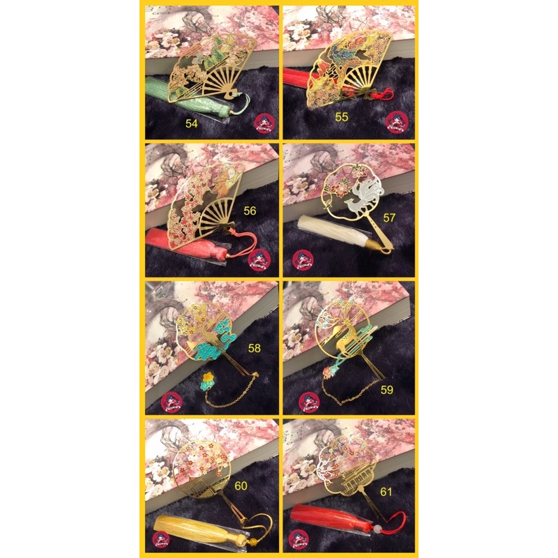 Bookmark kim loại - Quạt cổ trang cho BJD