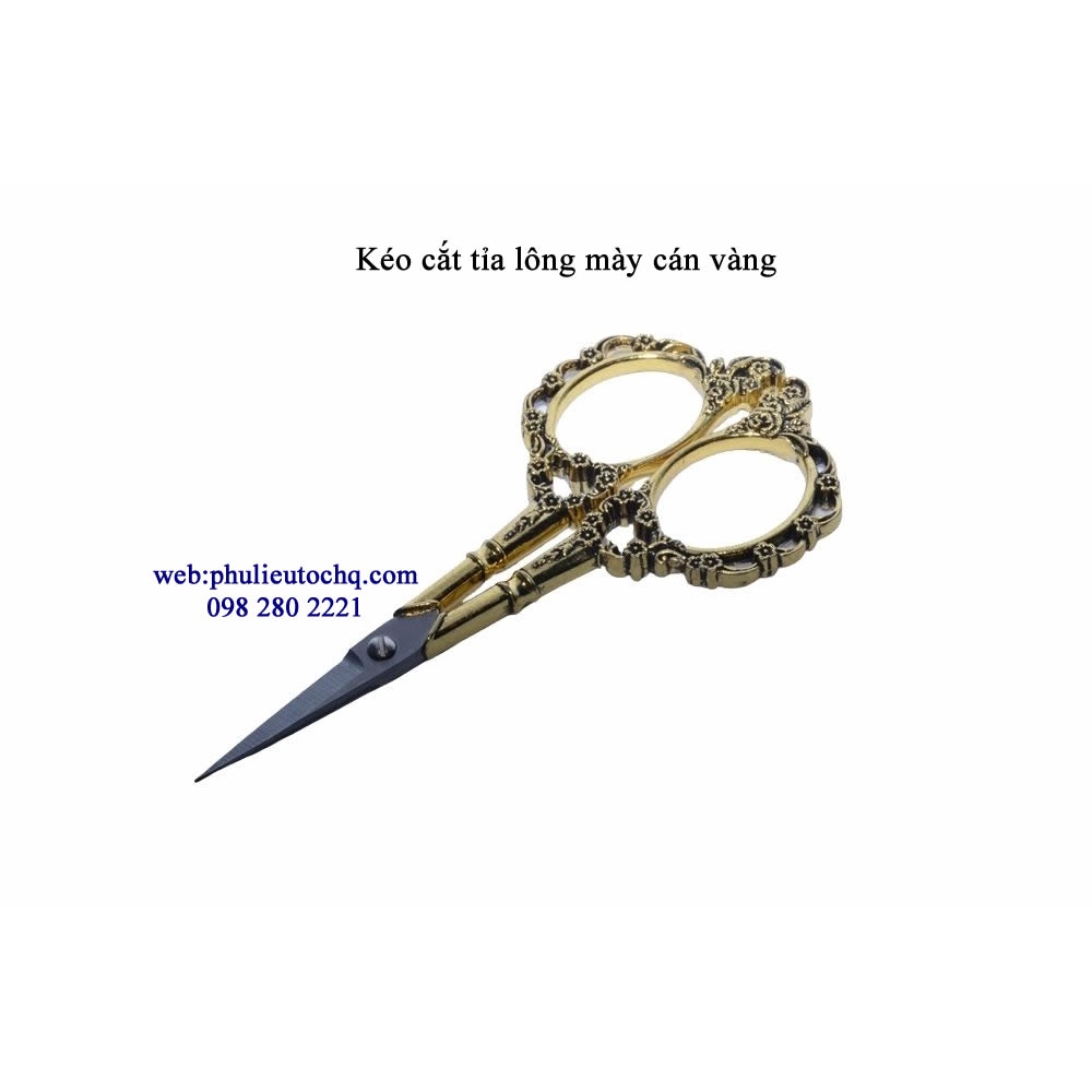 Kéo tỉa lông mày cán vàng xịn