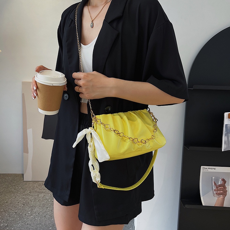 Túi Đeo JASMIN NOIR Chéo Da PU Dây Mắt Xích Thời Trang Nữ