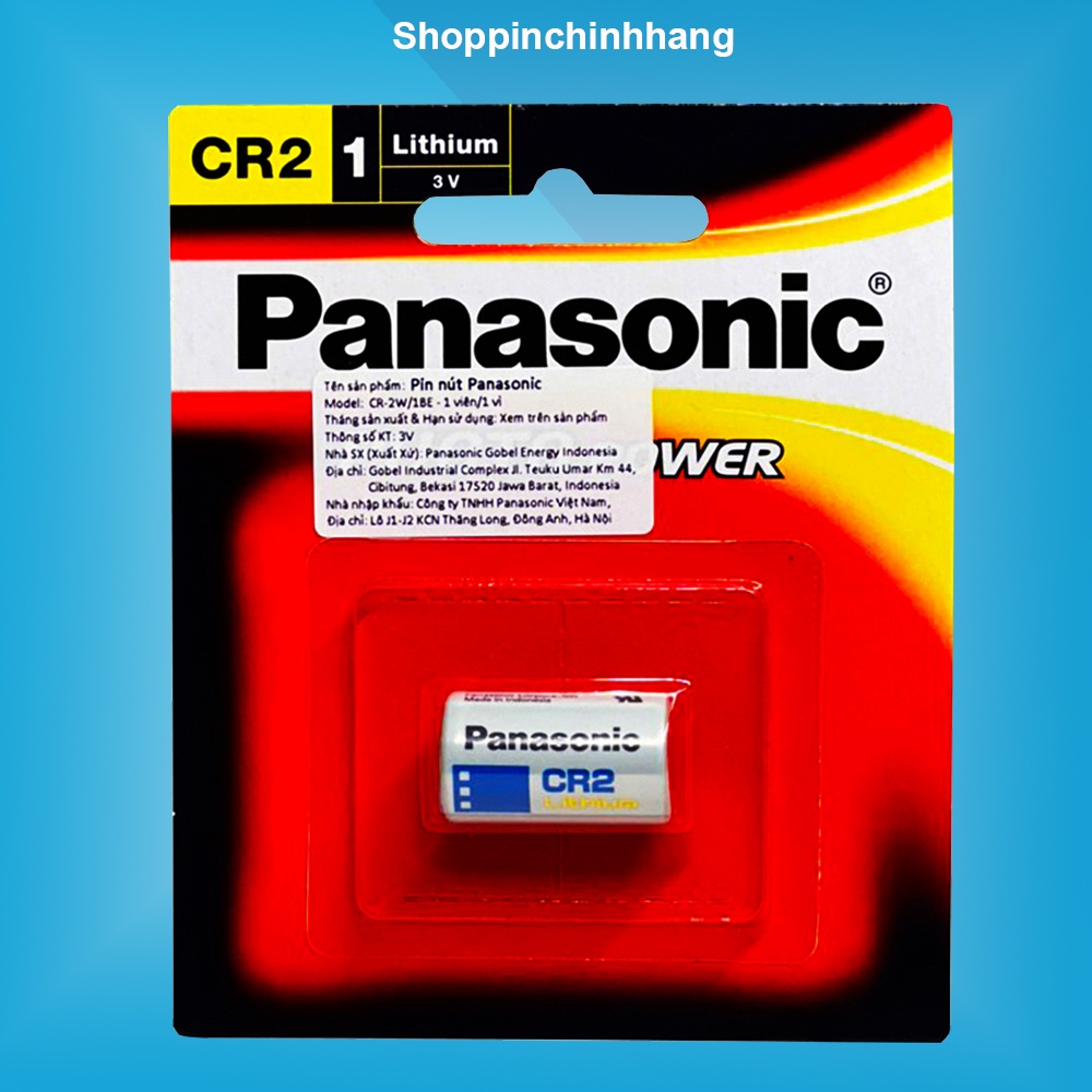 Pin CR2 Panasonic lithium 3V vỉ 1 viên chính hãng