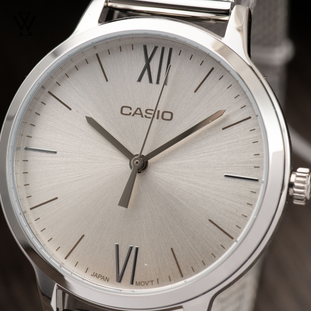 Đồng Hồ Quartz Nữ Casio WATCHSTORE LTP-E157M-7ADF Thiết Kế Kính Khoáng 32mm, Dây Kim Loại, Vỏ Thép Không Gỉ