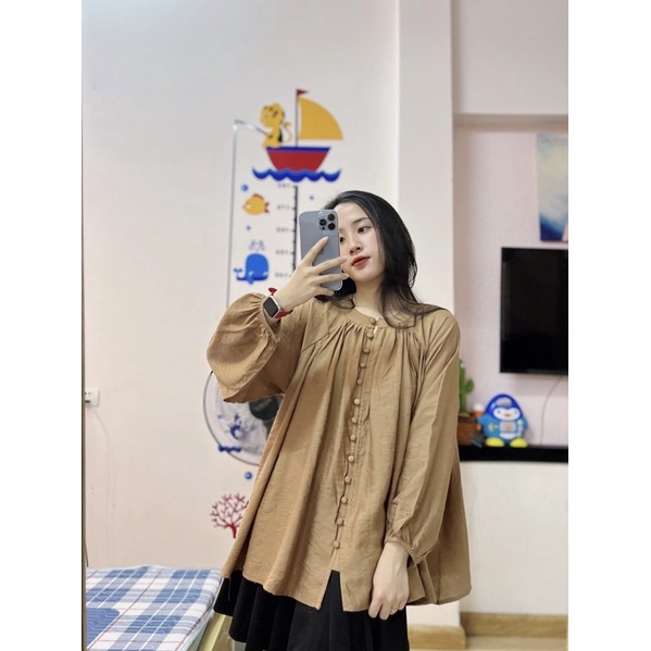 Áo baby dol cúc bọc