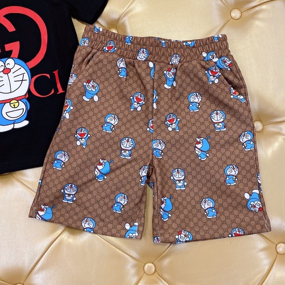 Gucci Set Áo Tay Ngắn + Quần Short Năng Động Thời Trang Dành Cho Cả Nam Và Nữ