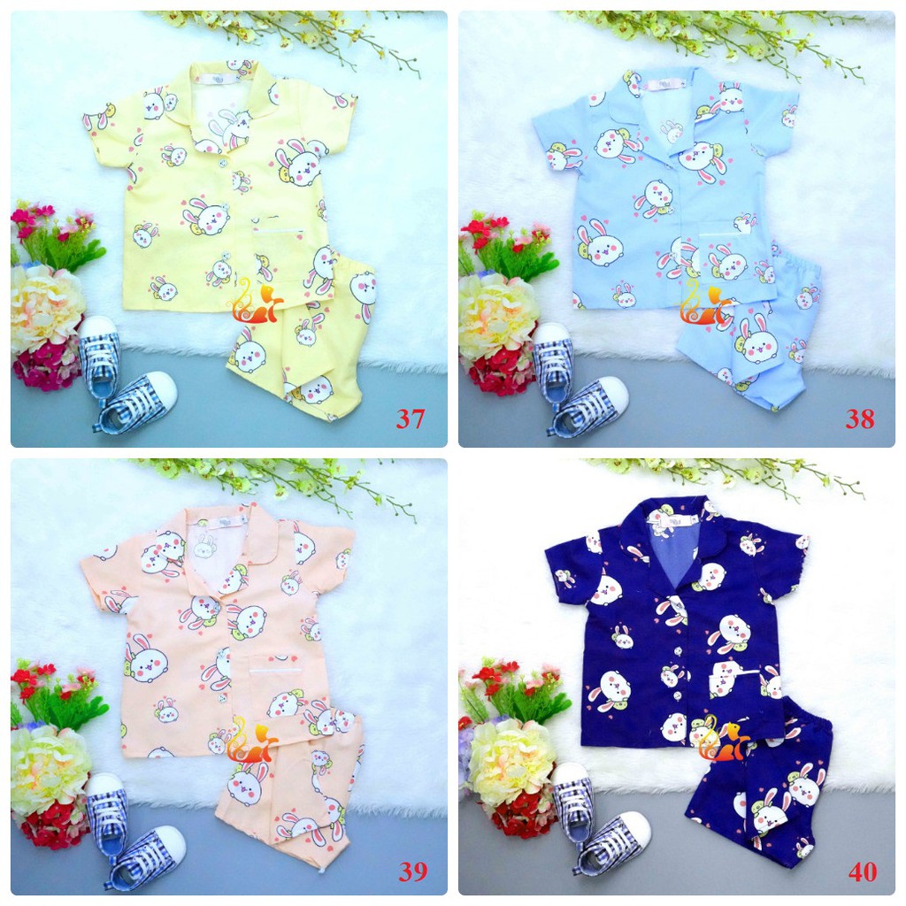 Bộ Đồ Mặc Nhà &quot;Quần Đùi&quot; Pijama Kate Thái - Size số 2 - Cho Bé 8 - 13kg. Từ 1 tuổi - 3 tuổi. (Phần 2).