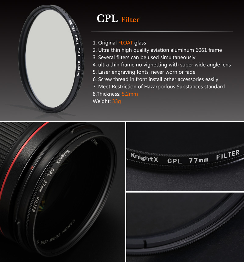 Kính lọc máy ảnh 2 trong 1 10 + Macro cpl DSLR 49 52 55 58 62 67 72 77 MM