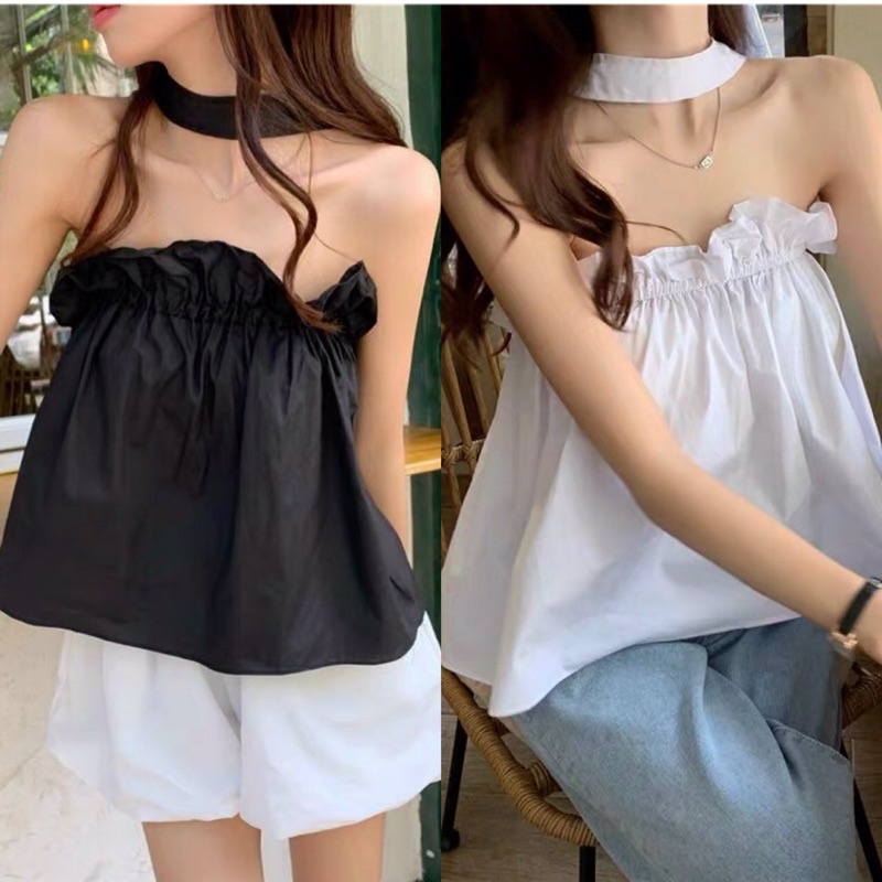 Áo Kiểu Tròng Cổ Phong Cách Ulzzang A61