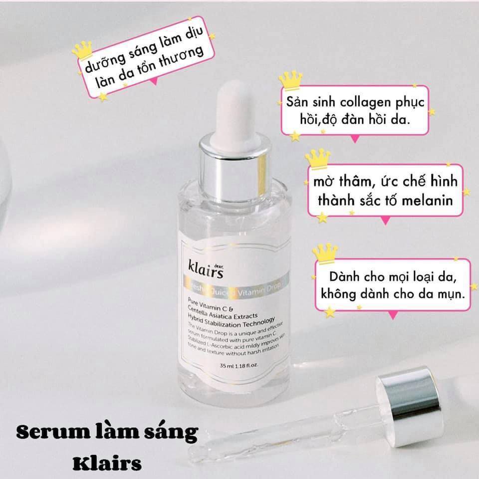 Serum Vitamin C Klairs Freshly Juiced Vitamin Drop 35ml - Dưỡng Sáng, Làm Đều Màu Và Trẻ Hóa Da