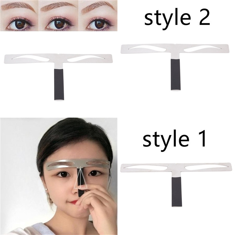 (hàng Mới Về) Thước Đo Định Hình Xăm Lông Mày Bằng Kim Loại