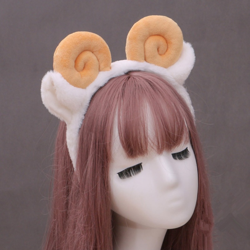 Băng Đô Tai Cừu Nhồi Bông Họa Tiết Hoạt Hình Dùng Hóa Trang