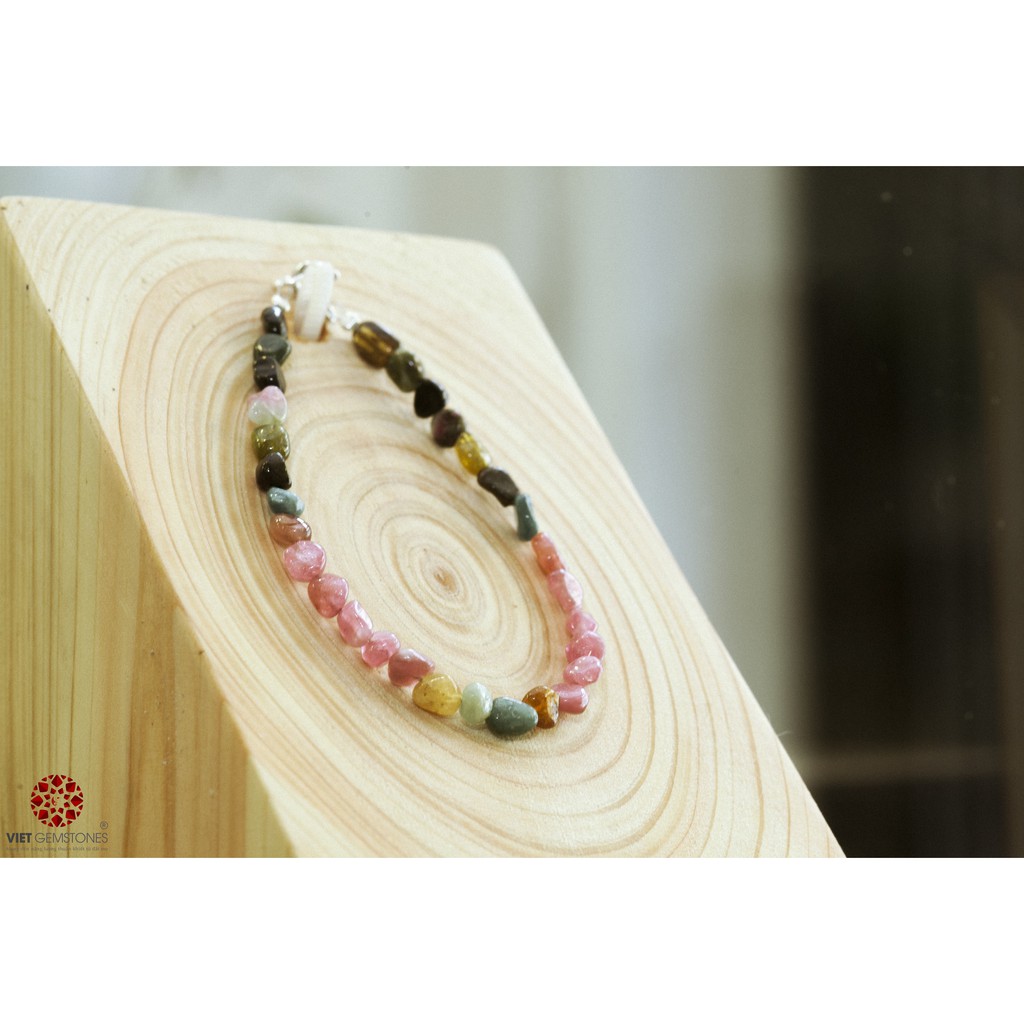 Vòng tay tourmaline đa sắc