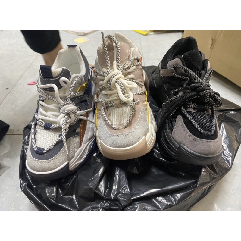 Giày thể thao nữ Ulzzang đế sóng phối màu cá tính phong cách Hàn Quốc